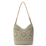 The Sak Sequoia Hobo - Hand Crochet - Natural Grey Medallion