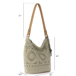 The Sak Sequoia Hobo - Hand Crochet - Natural Grey Medallion