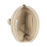 The Sak Circle Coin Pouch - Hand Crochet - Natural Clover