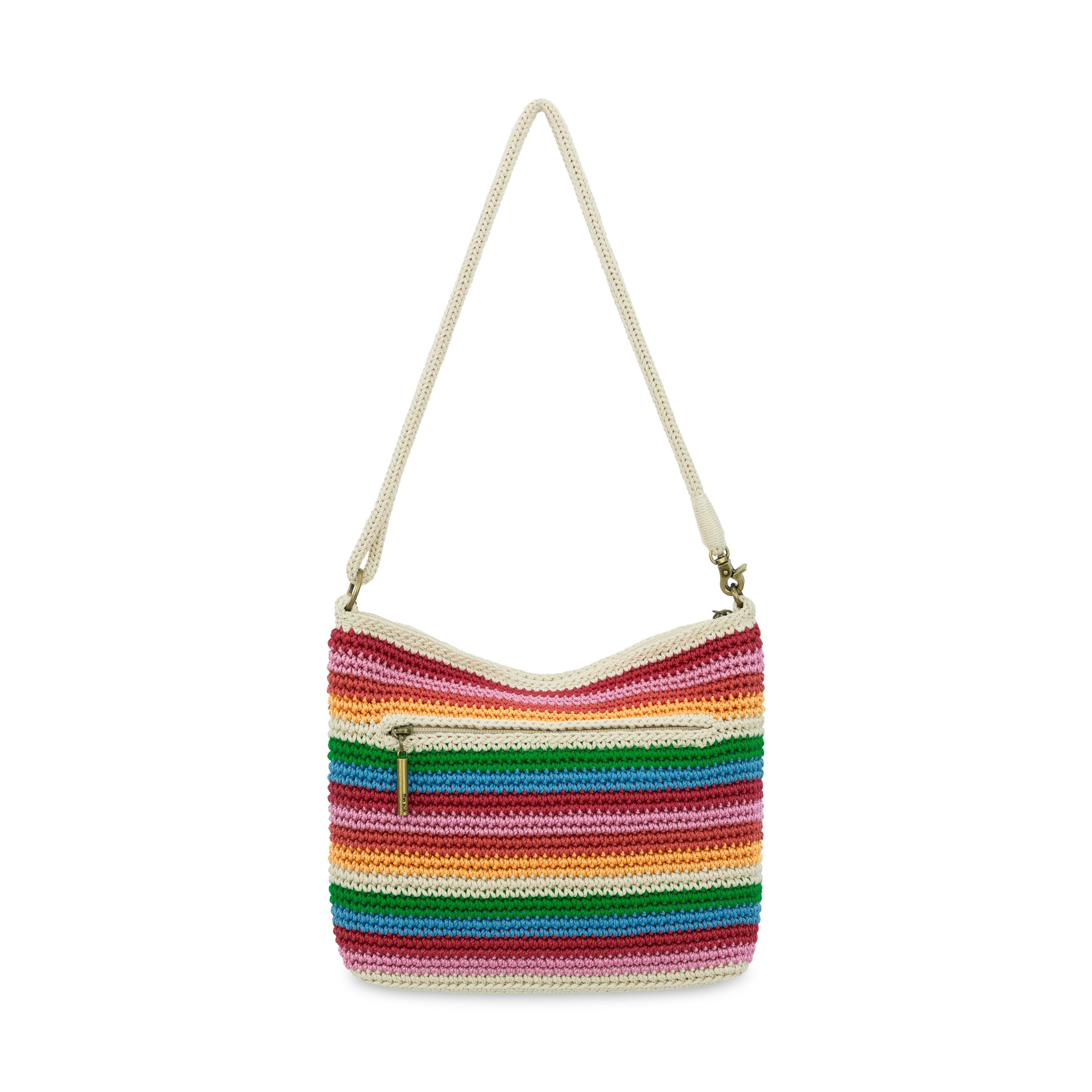 The Sak Lumi Convertible Crossbody - Hand Crochet - Rainbow Stripe