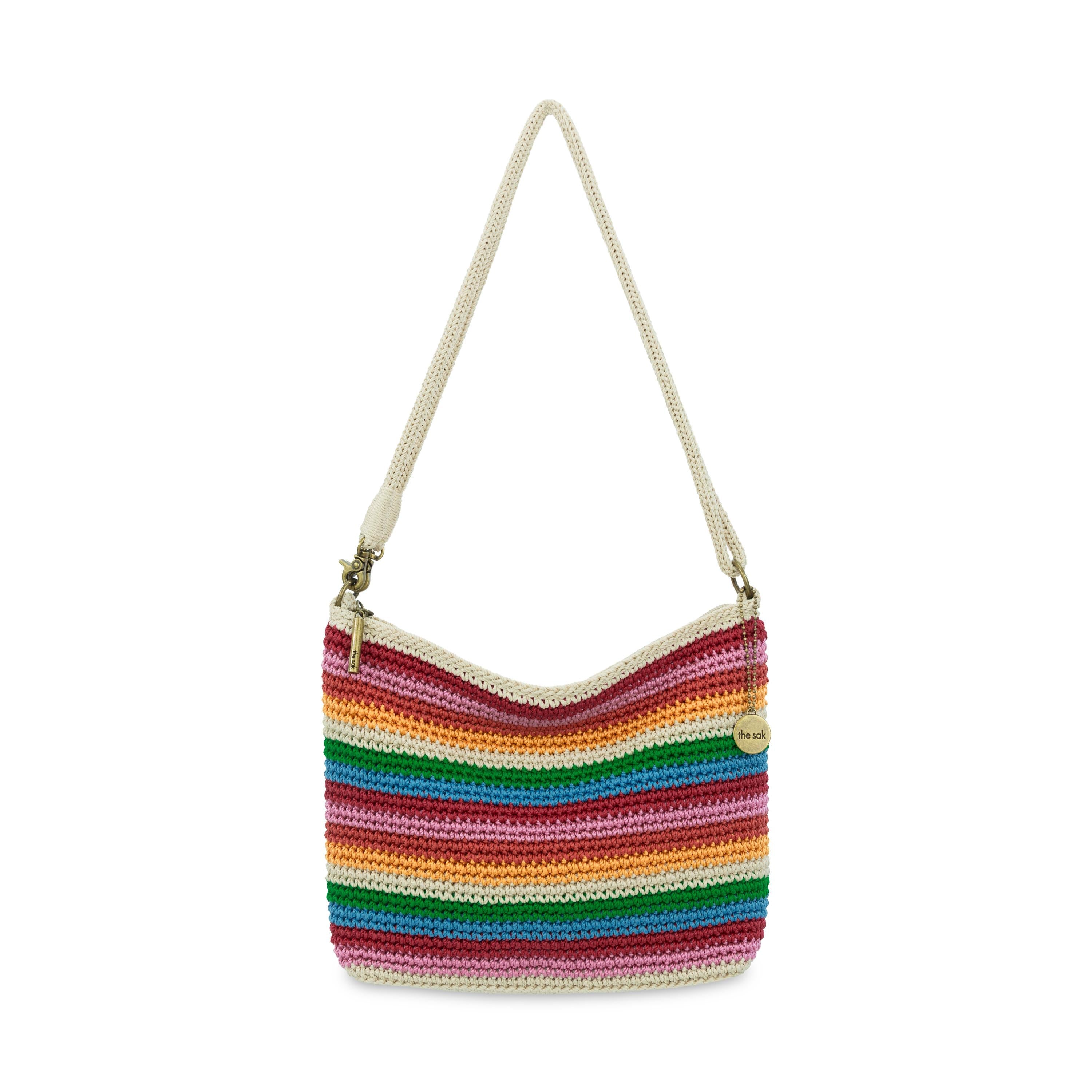 The Sak Lumi Convertible Crossbody - Hand Crochet - Rainbow Stripe