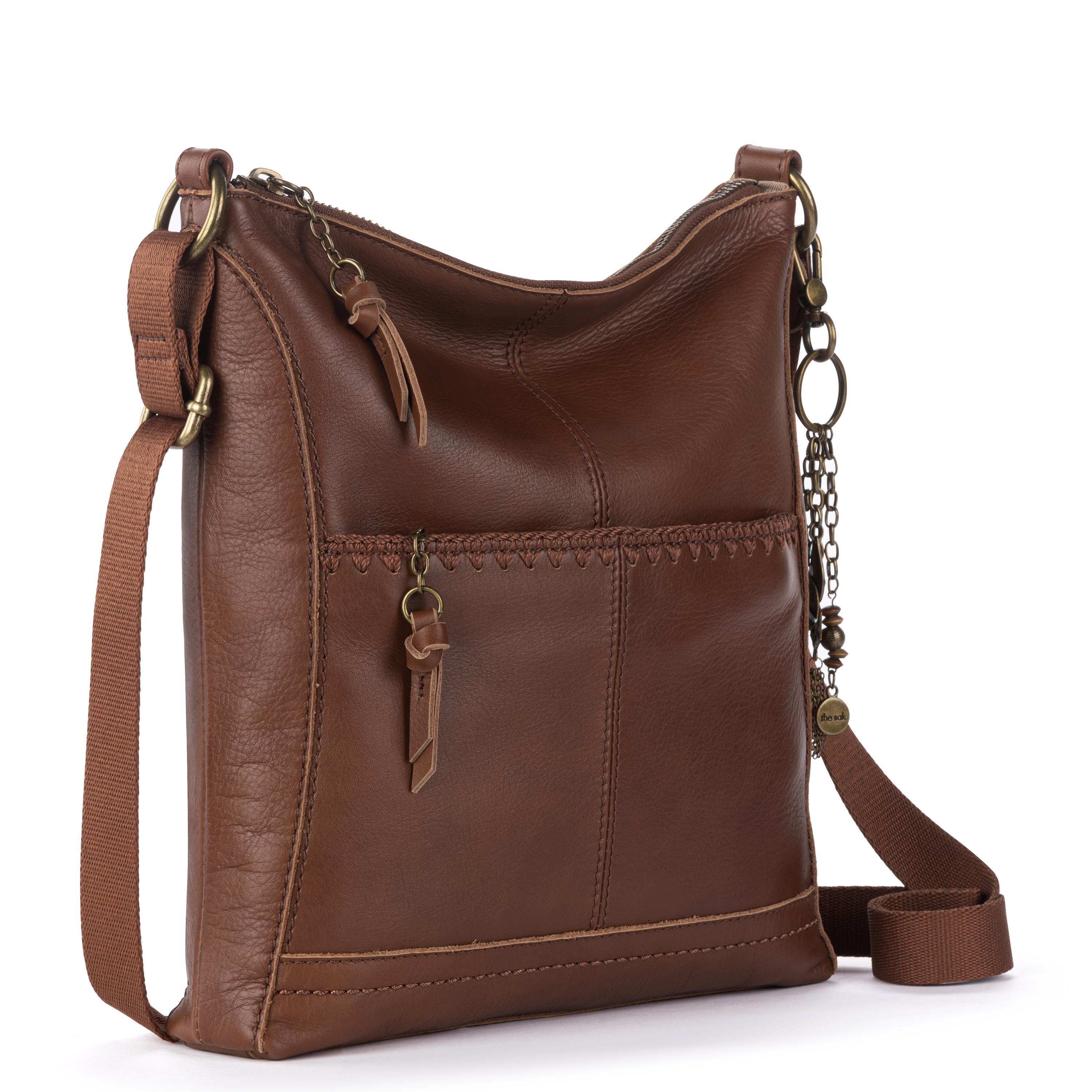 The Sak Lucia Leather Adjustable Crossbody - Leather - Whiskey Stitch