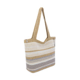 The Sak Sola Carryall Tote - Hand Crochet - Sand Stripe