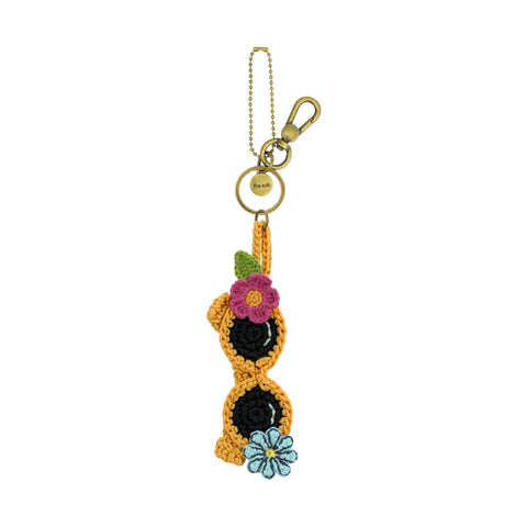 The Sak Yarnicharmz Dangle - Hand Crochet - Honey Gold Flower