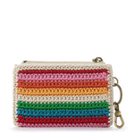 The Sak Encino Essential Wallet - Hand Crochet - Rainbow Stripe