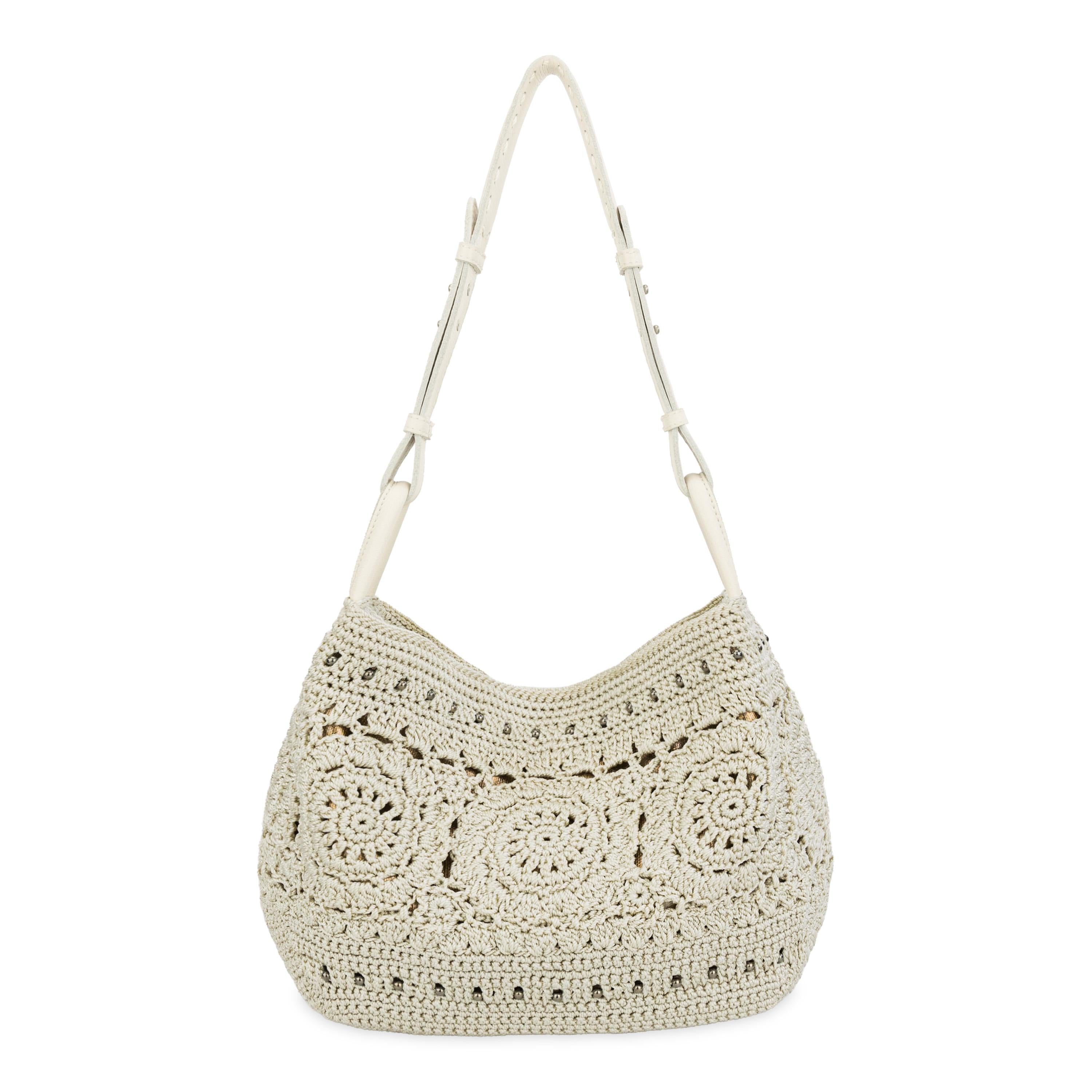 The Sak Los Feliz Hobo - Hand Crochet - Natural Medallion
