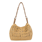 The Sak Los Feliz Hobo - Hand Crochet - Natural Tonal Flower