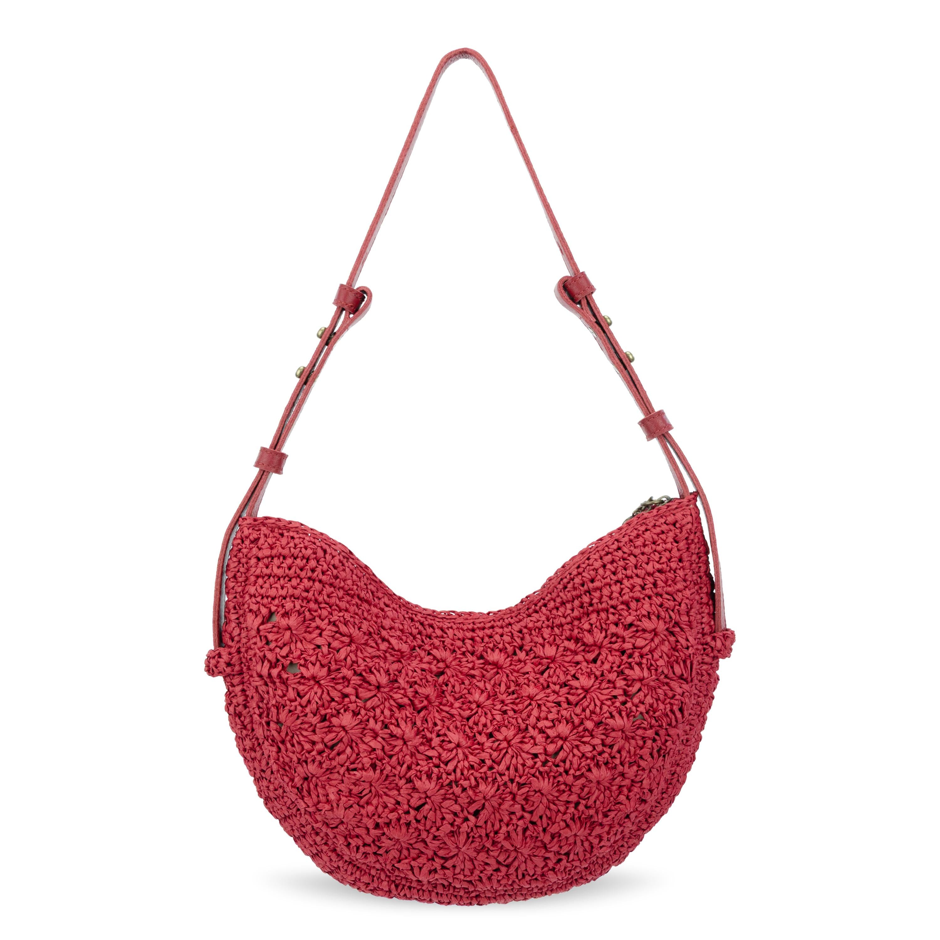 The Sak Tess Shoulder Bag - Straw - Scarlet Primrose