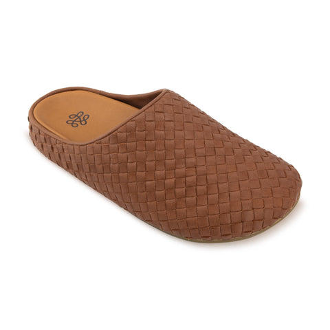 The Sak Bolinas Woven Clog - Leather - Woven Cognac