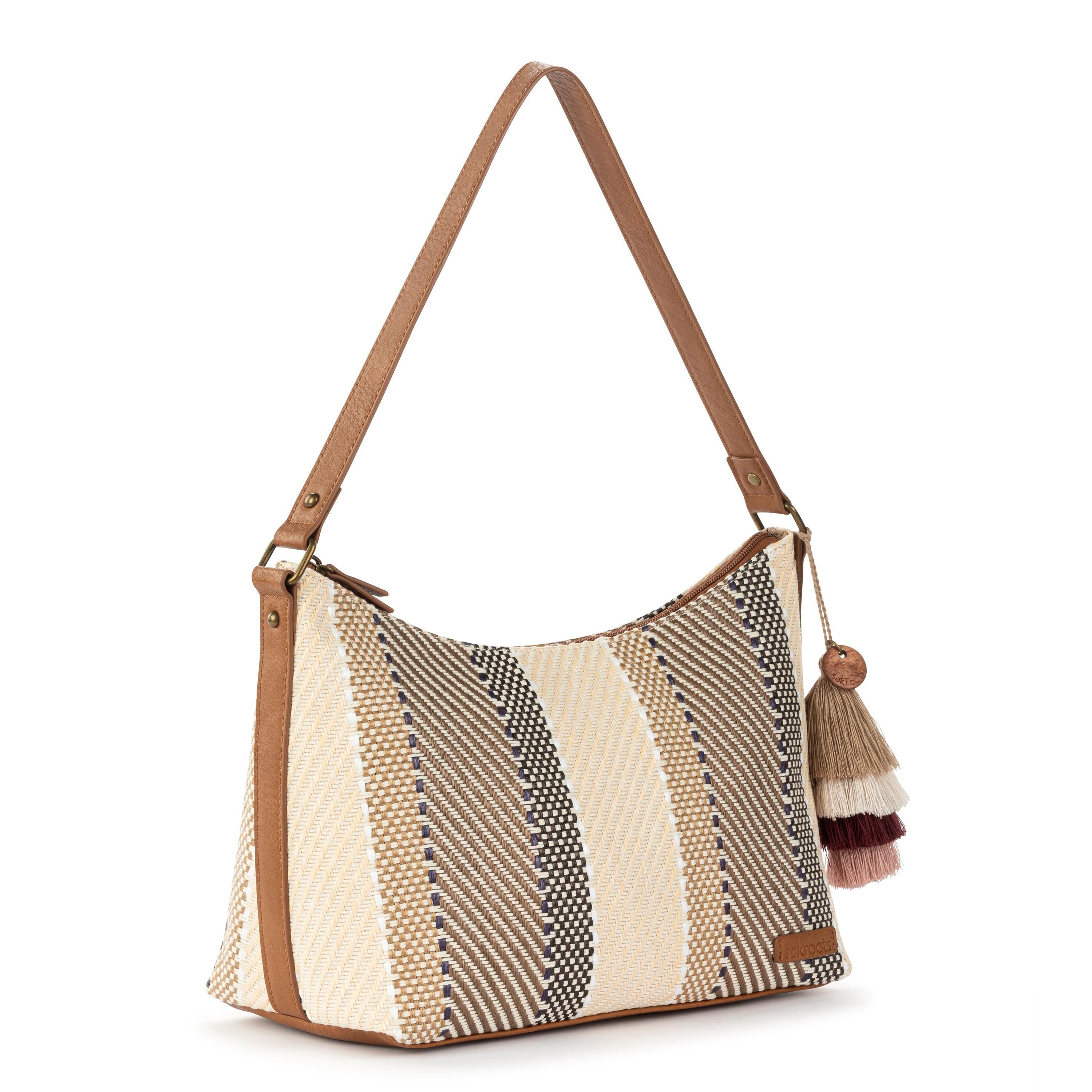Sakroots Banyan Hobo - Straw - Tobacco Batik Woven