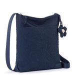 Sakroots Banyan Basic Crossbody - EcoTwill - Navy Flower Blossom Quilted
