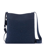 Sakroots Banyan Basic Crossbody - EcoTwill - Navy Flower Blossom Quilted