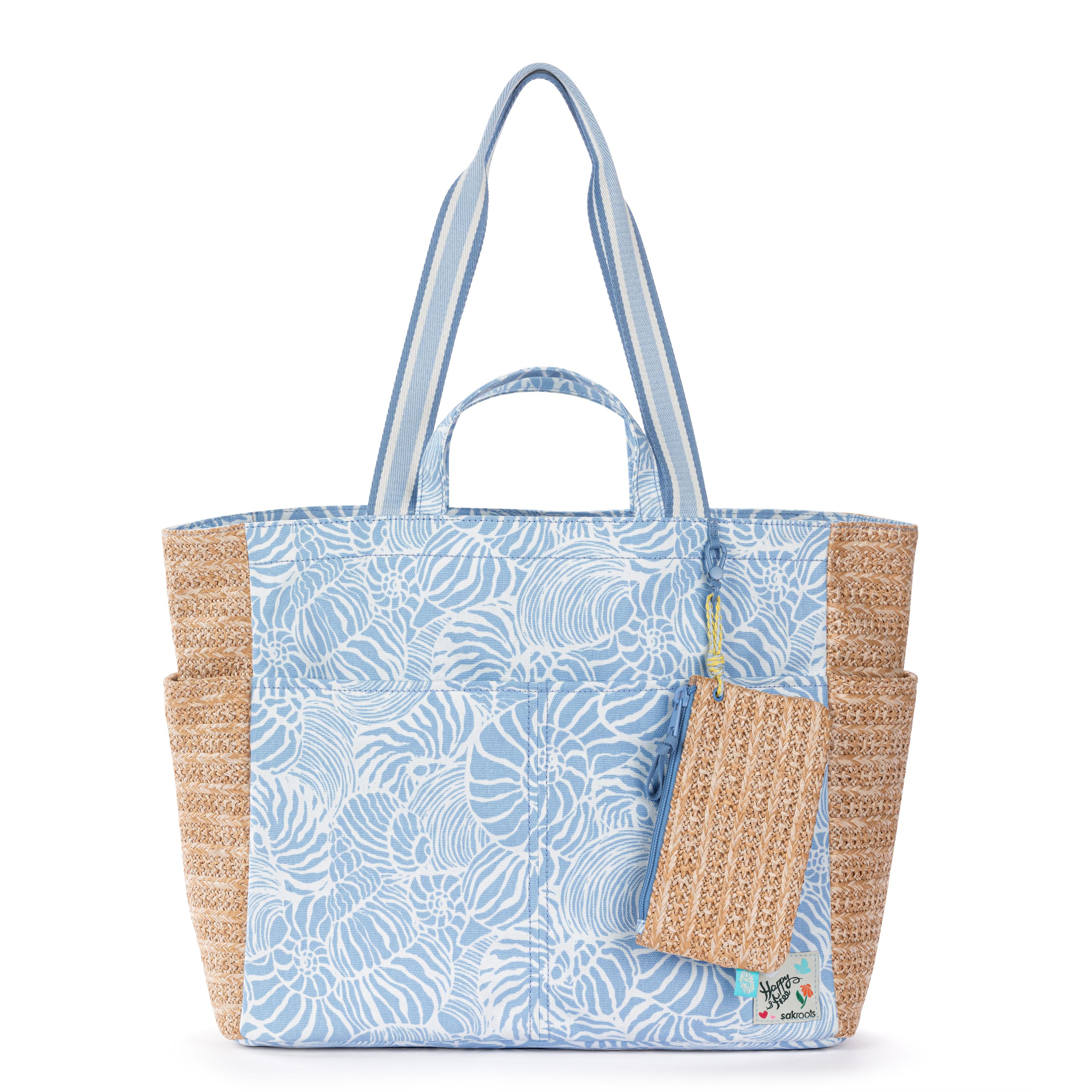 Sakroots Cassia Beach Tote - Canvas - Blue Aura Seashore