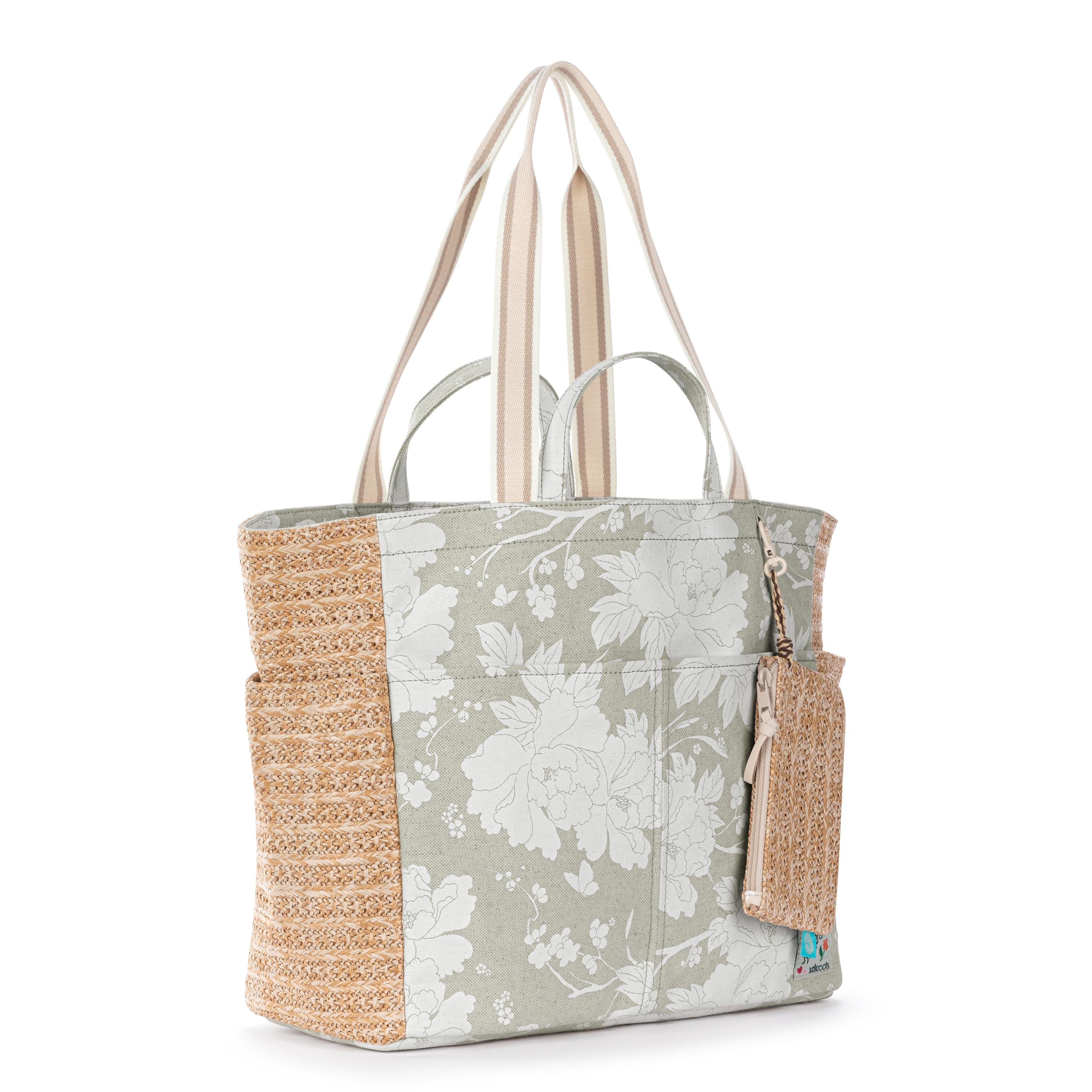 Sakroots Cassia Beach Tote - Canvas - Natural Wild Fleur