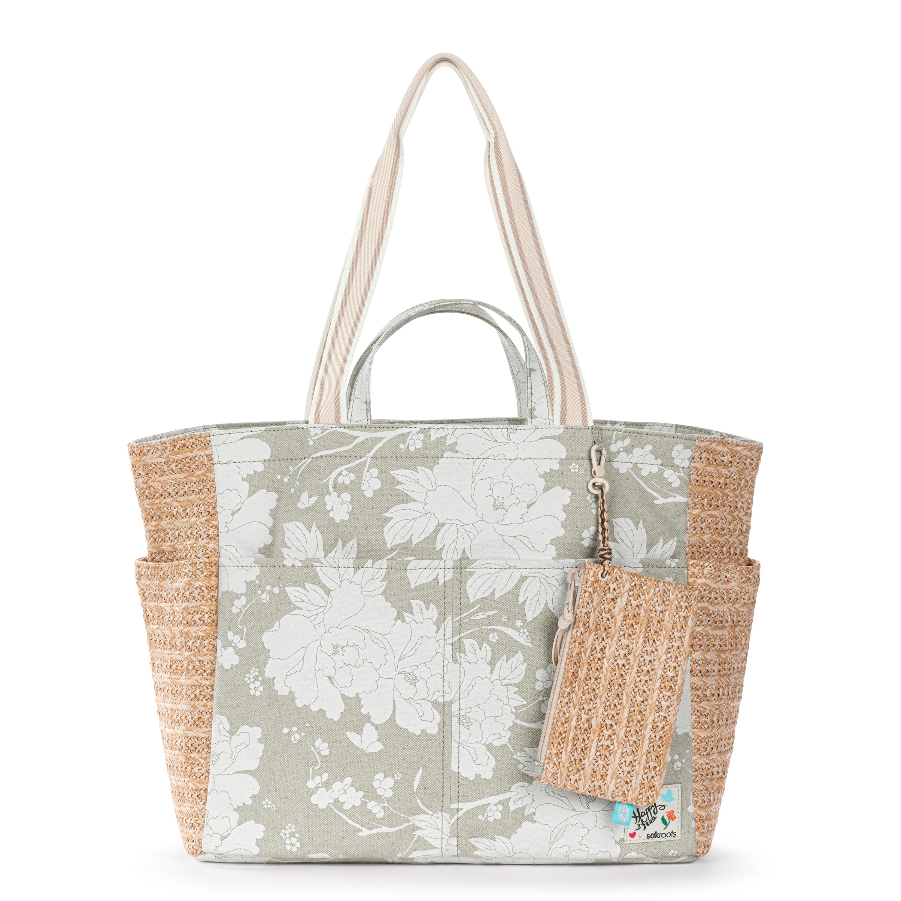 Sakroots Cassia Beach Tote - Canvas - Natural Wild Fleur
