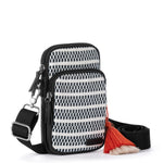 Sakroots Koa Smartphone Crossbody - Straw - Black and White Woven