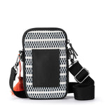 Sakroots Koa Smartphone Crossbody - Straw - Black and White Woven