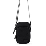 Sakroots Koa Smartphone Crossbody - EcoTwill - Black Flower Blossom Quilted