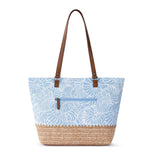 Sakroots Banyan Shoulder Tote - Canvas - Blue Aura Seashore