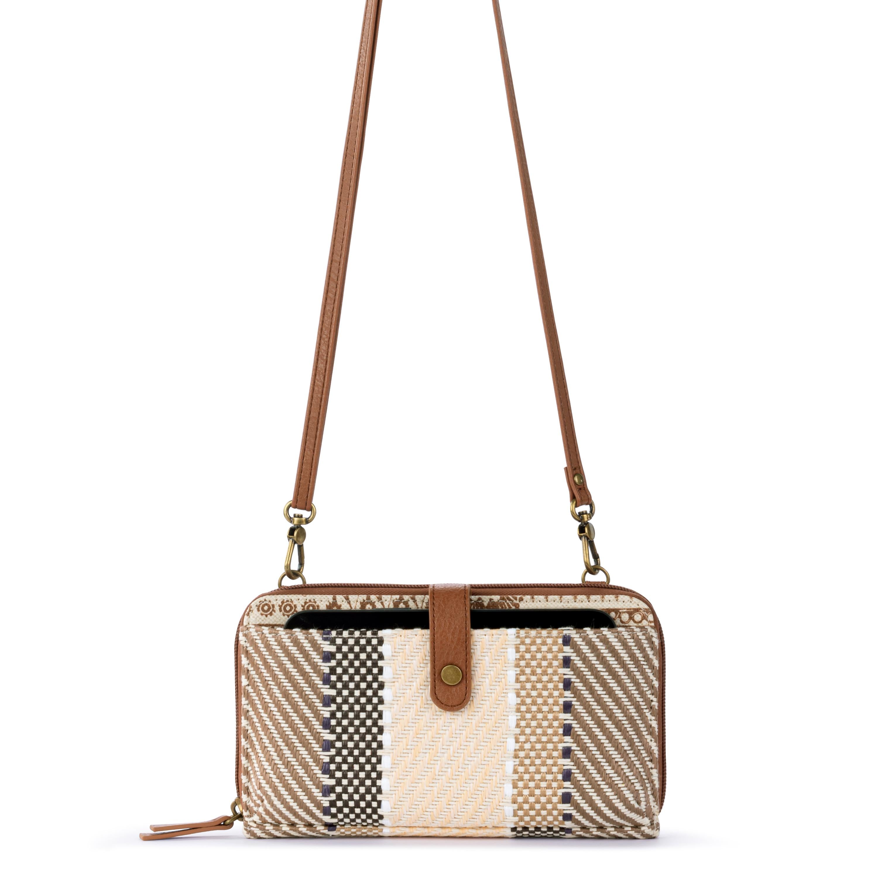 Sakroots Smartphone Wallet - Straw - Tobacco Batik Woven