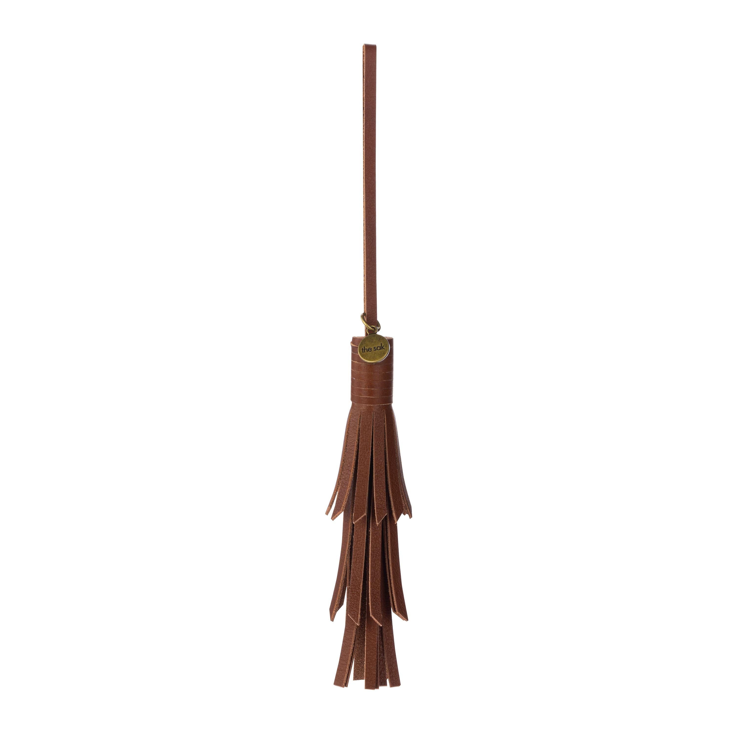 The Sak Cypress Tassel Dangle - Leather - Whiskey