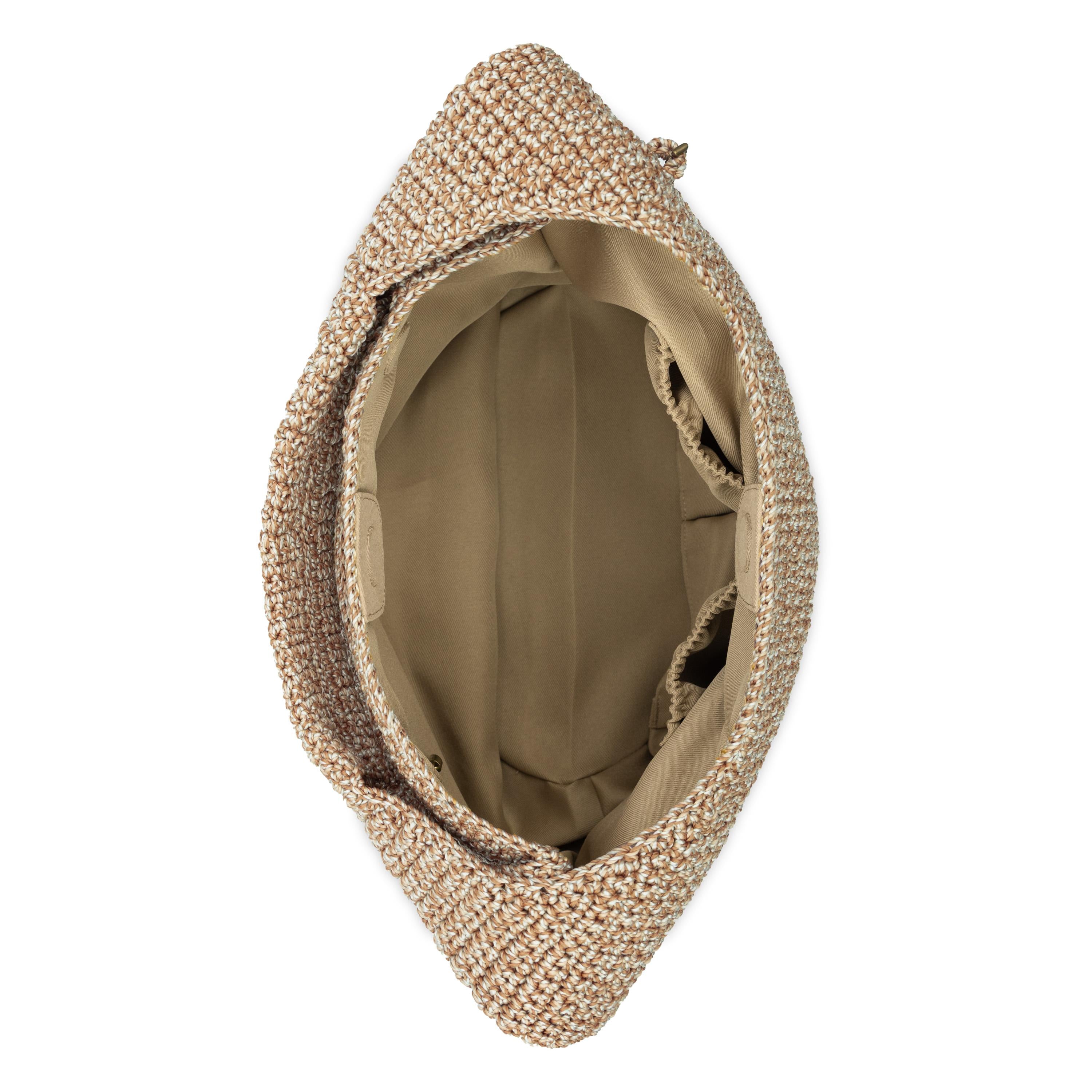 The Sak 120 Shortie Hobo - Hand Crochet - Bamboo Static