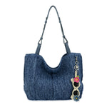 The Sak Los Feliz Medium Tote - Hand Crochet - Denim Tonal Straw