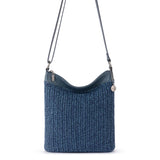 The Sak Lucia Crossbody - Hand Crochet - Denim Tonal Straw