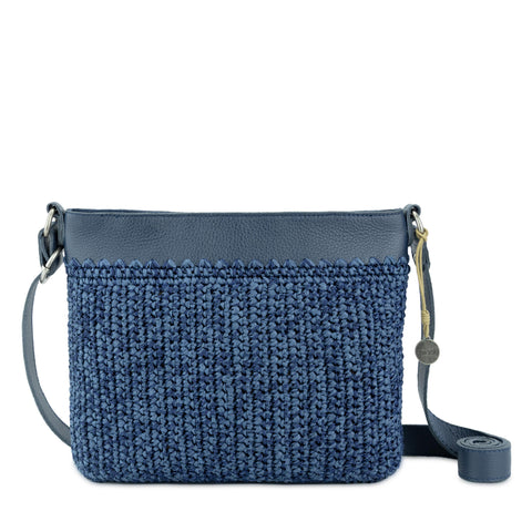 The Sak Melrose Crossbody - Hand Crochet - Denim Tonal Straw