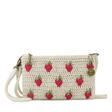 The Sak Vita Convertible Wristlet - Hand Crochet - Natural Strawberries