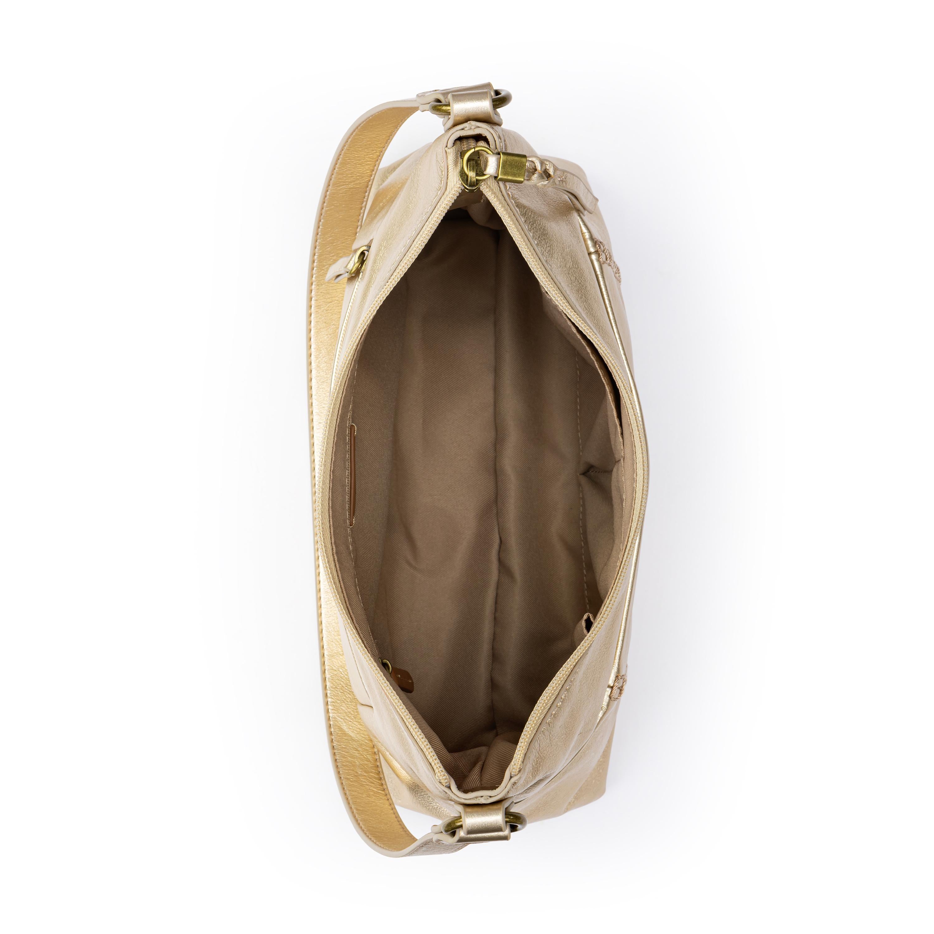 The Sak Melrose Shoulder Bag - Leather - Light Gold