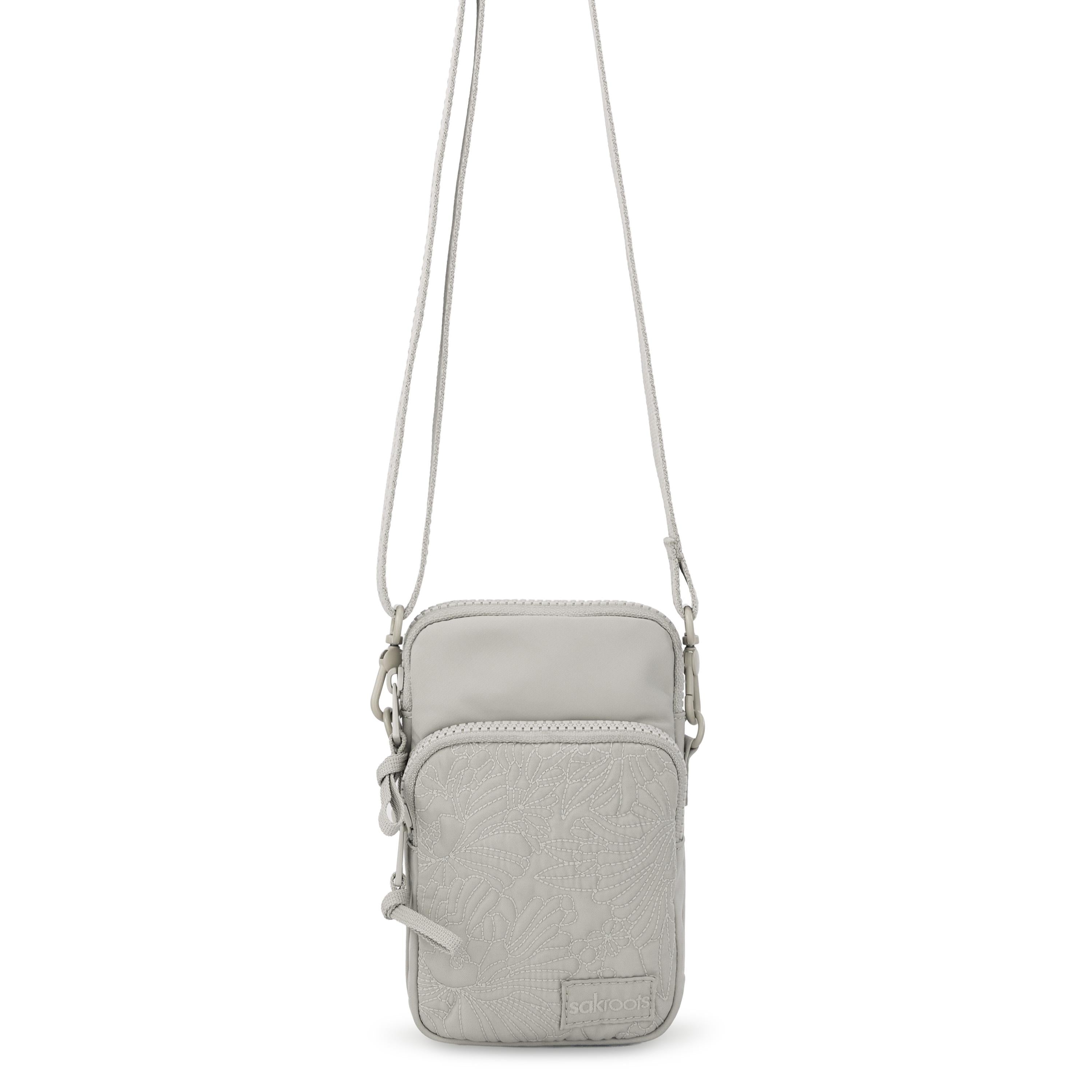 Sakroots Koa Smartphone Crossbody - EcoTwill - Pebble Flower Blossom Quilted