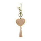 The Sak Yarnicharmz Dangle - Hand Crochet - Bamboo Static Tonal Heart