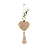 The Sak Yarnicharmz Dangle - Hand Crochet - Bamboo Static Tonal Heart