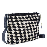 The Sak Melrose Crossbody - Hand Crochet - Black Ecru Shell