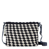 The Sak Melrose Crossbody - Hand Crochet - Black Ecru Shell