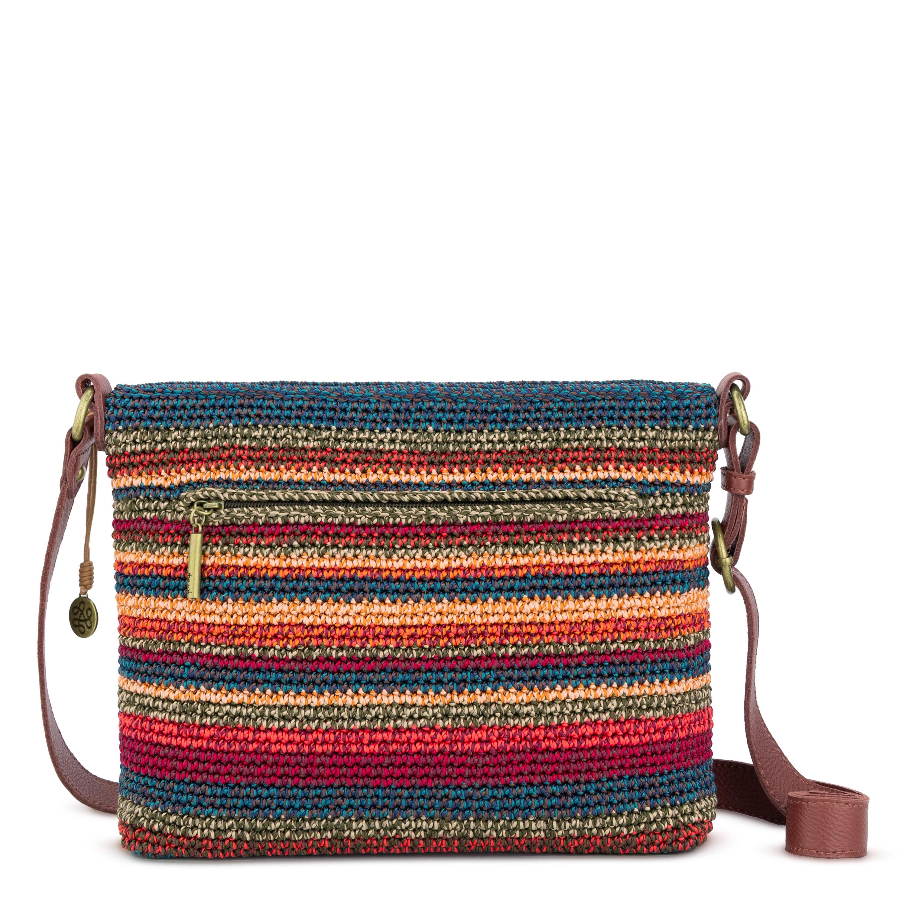 The Sak Melrose Crossbody - Hand Crochet - Woodland Stripe