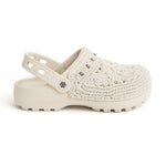The Sak Bolo Eva Clog - Hand Crochet - Natural Medallion
