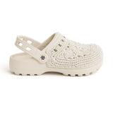 The Sak Bolo Eva Clog - Hand Crochet - Natural Medallion