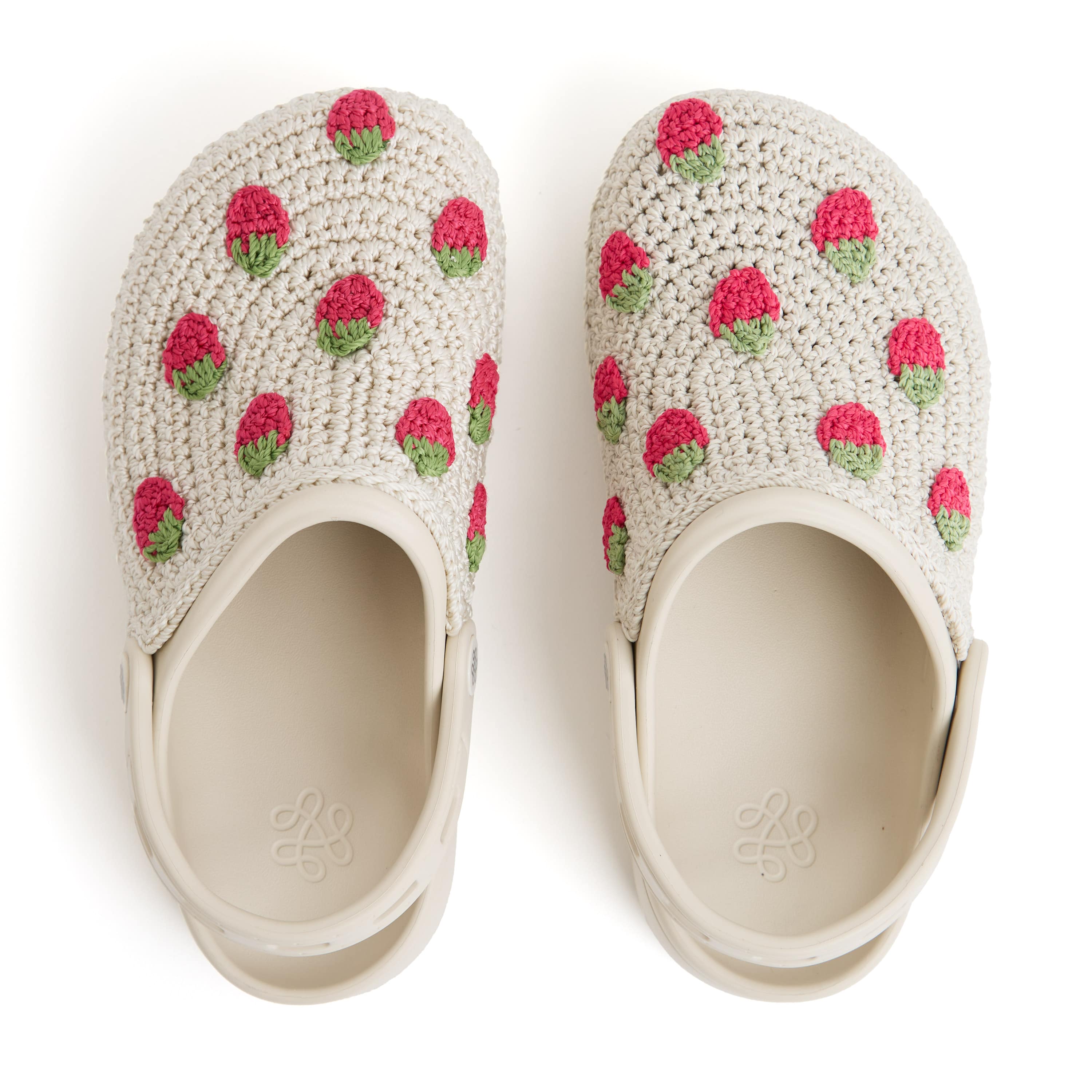The Sak Bolo Eva Clog - Hand Crochet - Natural Strawberries