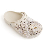 The Sak Bolo Eva Clog - Hand Crochet - Sand Patch