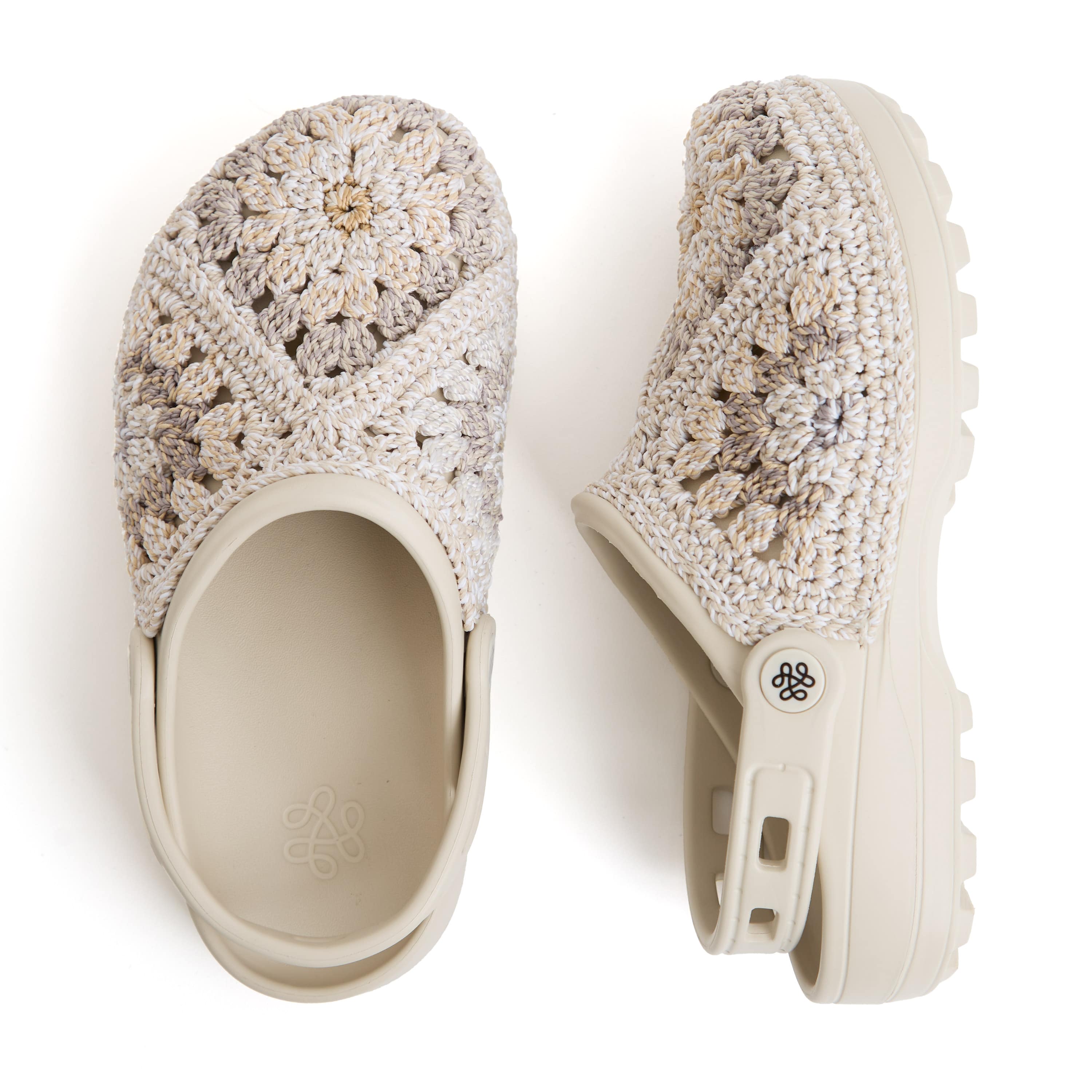 The Sak Bolo Eva Clog - Hand Crochet - Sand Patch