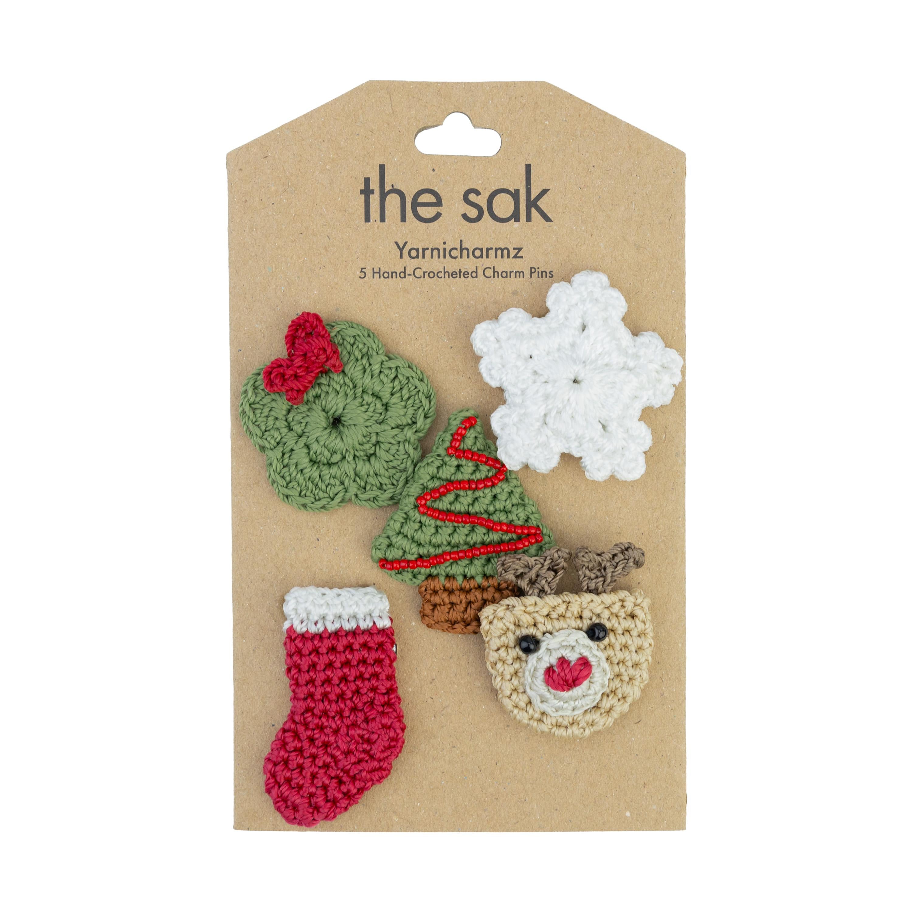 The Sak Yarnicharmz 5 Pack - Hand Crochet - Christmas