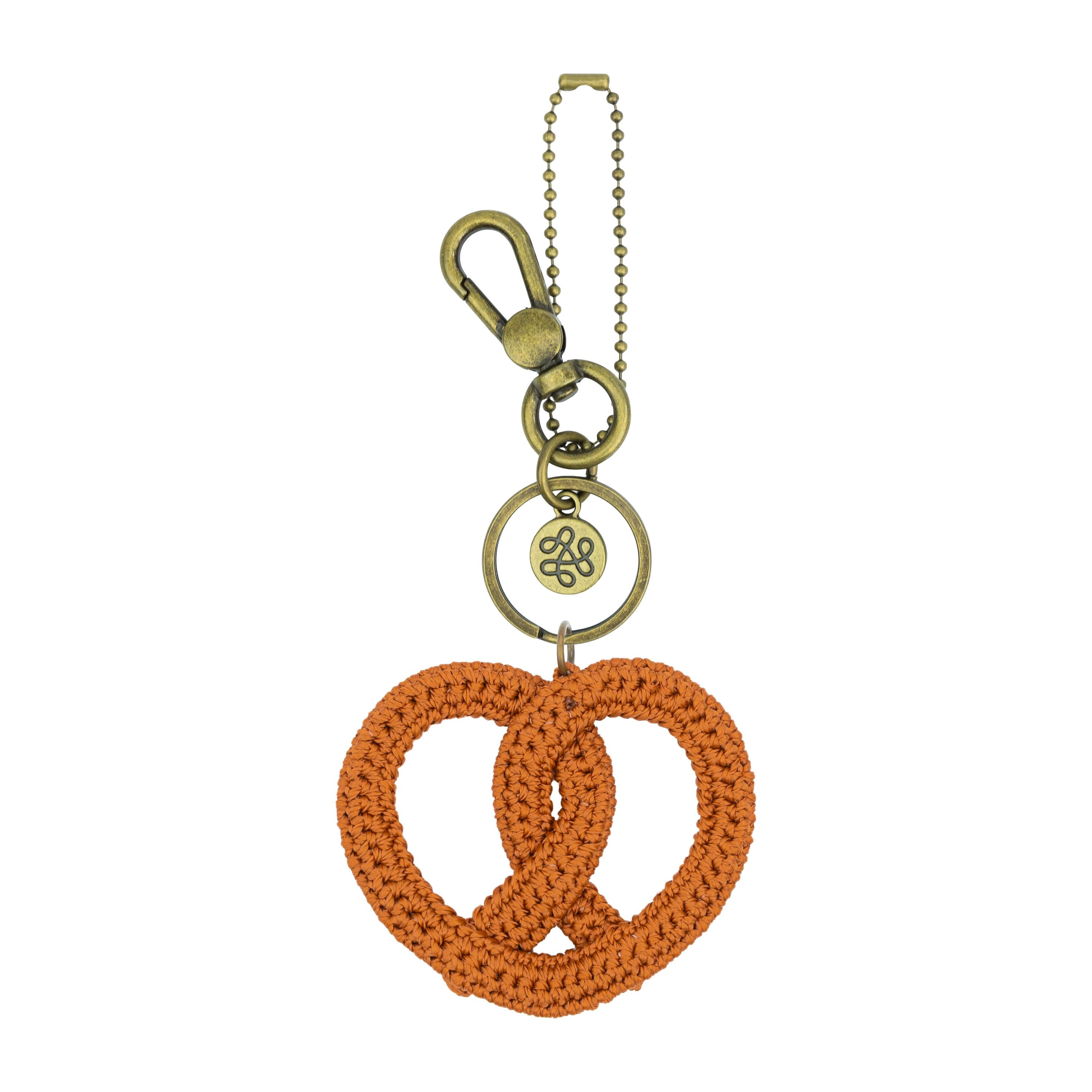 The Sak Yarnicharmz Dangle - Hand Crochet - Pretzel