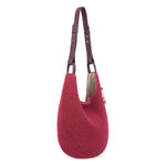 The Sak Los Feliz 120 Hobo - Hand Crochet - Black Cherry Static