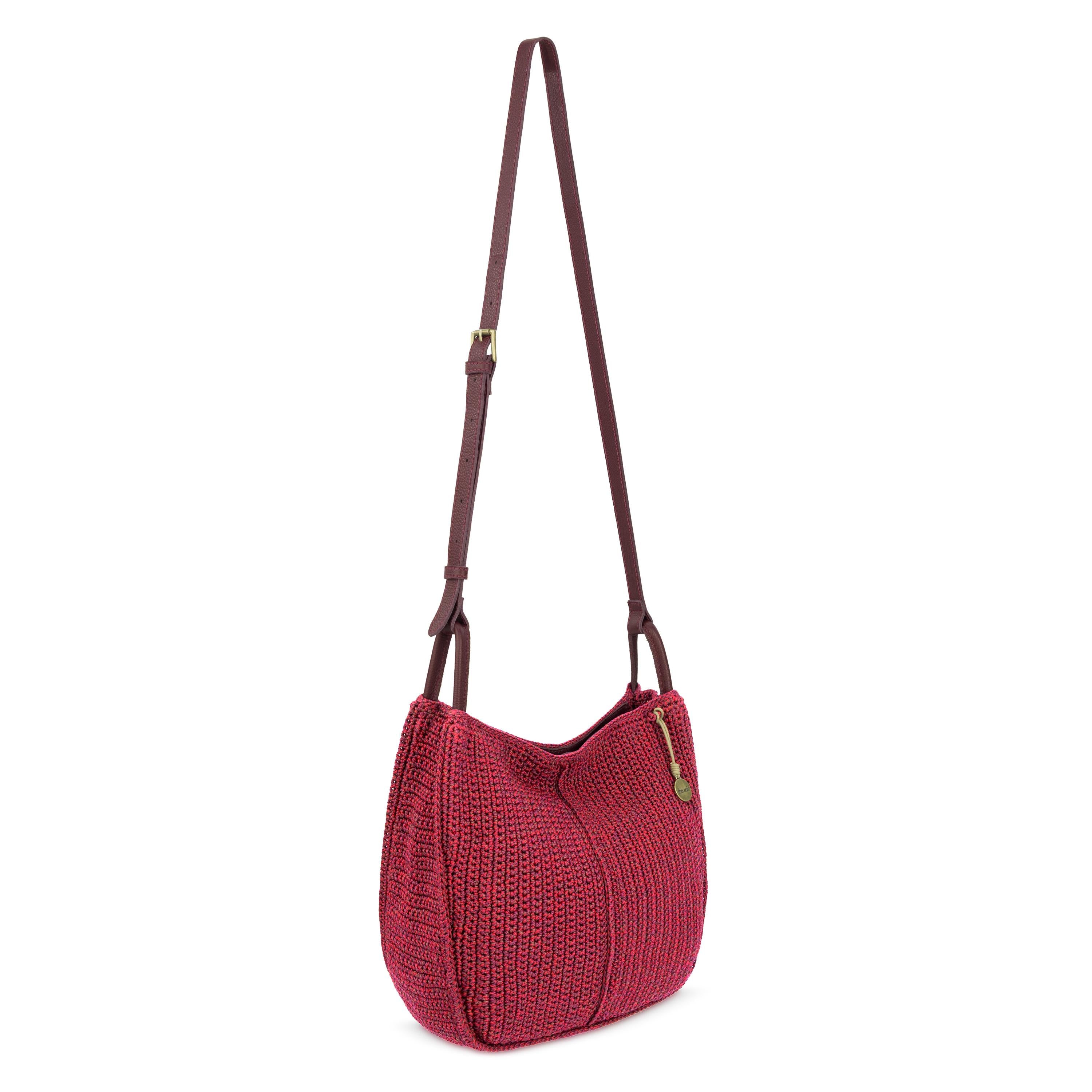 The Sak Los Feliz Crossbody - Hand Crochet - Black Cherry Static