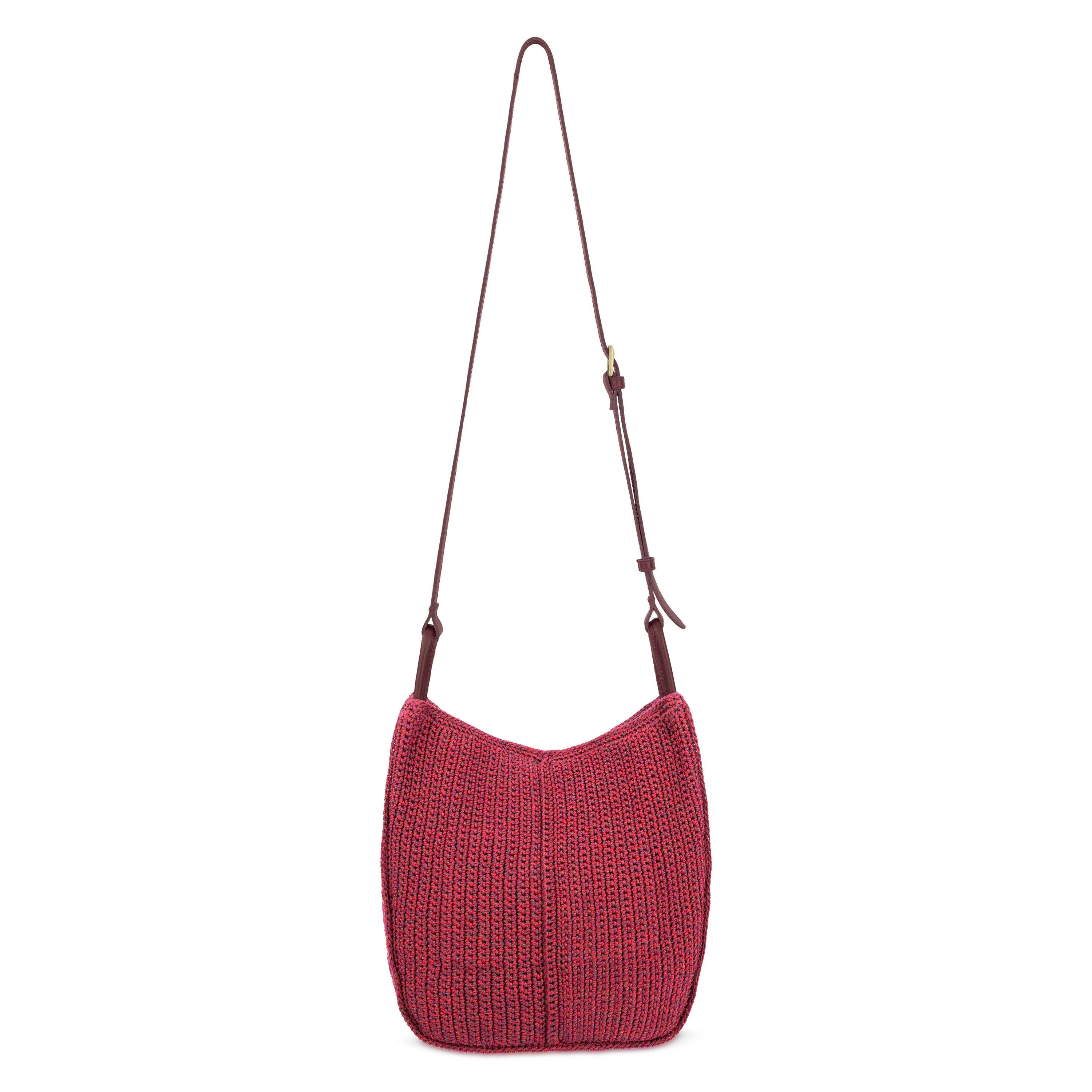 The Sak Los Feliz Crossbody - Hand Crochet - Black Cherry Static
