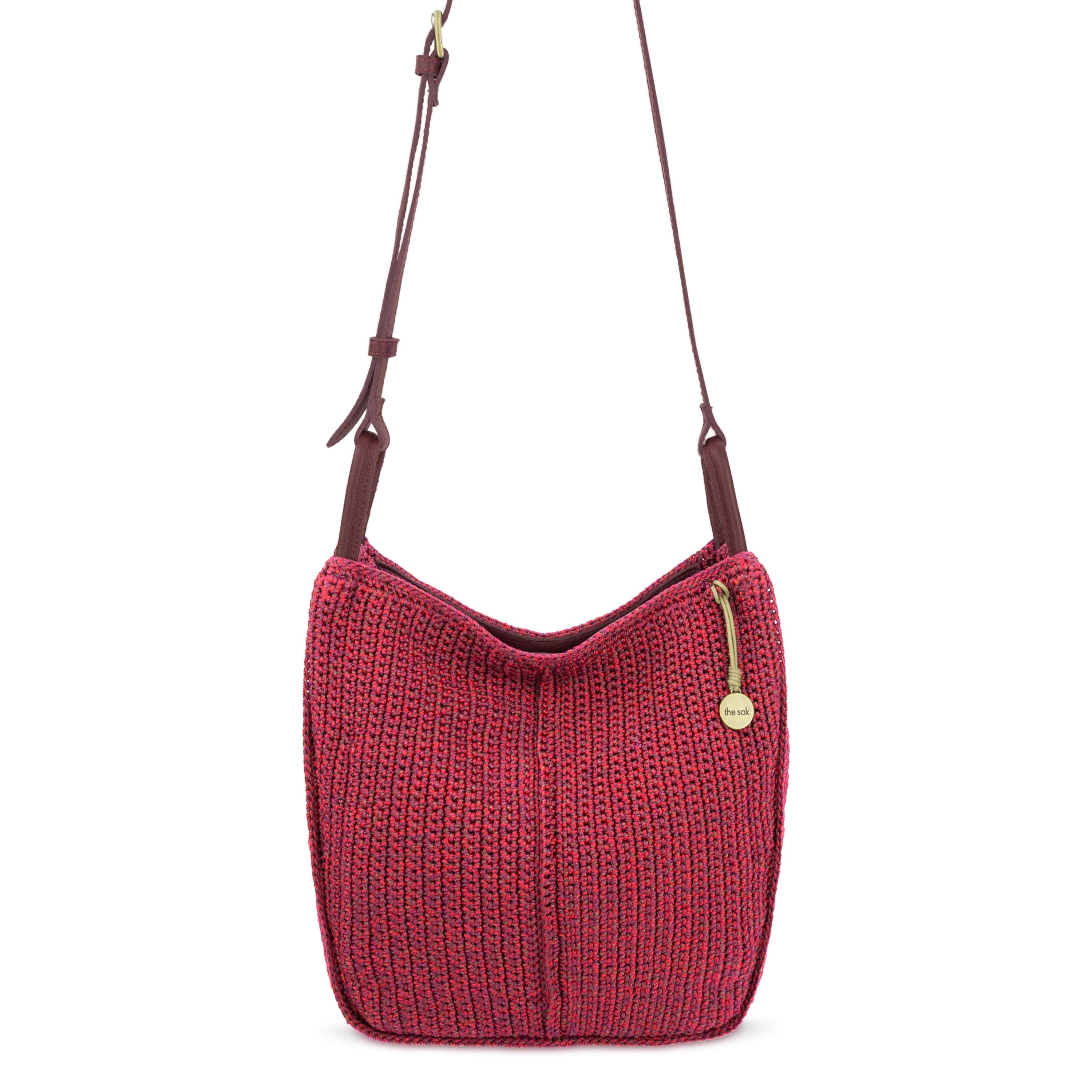 The Sak Los Feliz Crossbody - Hand Crochet - Black Cherry Static