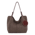 The Sak Los Feliz Large Tote - Hand Crochet - Nutmeg Static