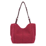 The Sak Los Feliz Medium Tote - Hand Crochet - Black Cherry Static